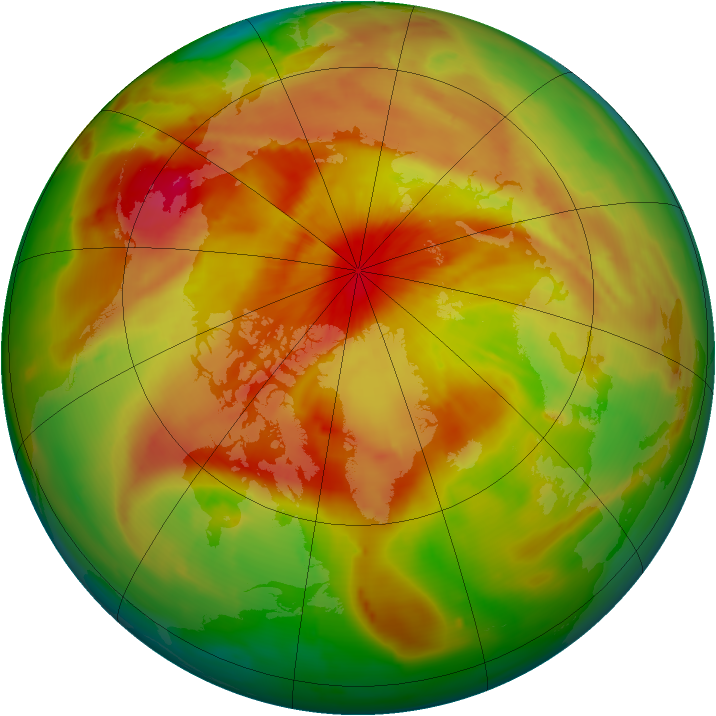 Arctic ozone map for 21 April 2015